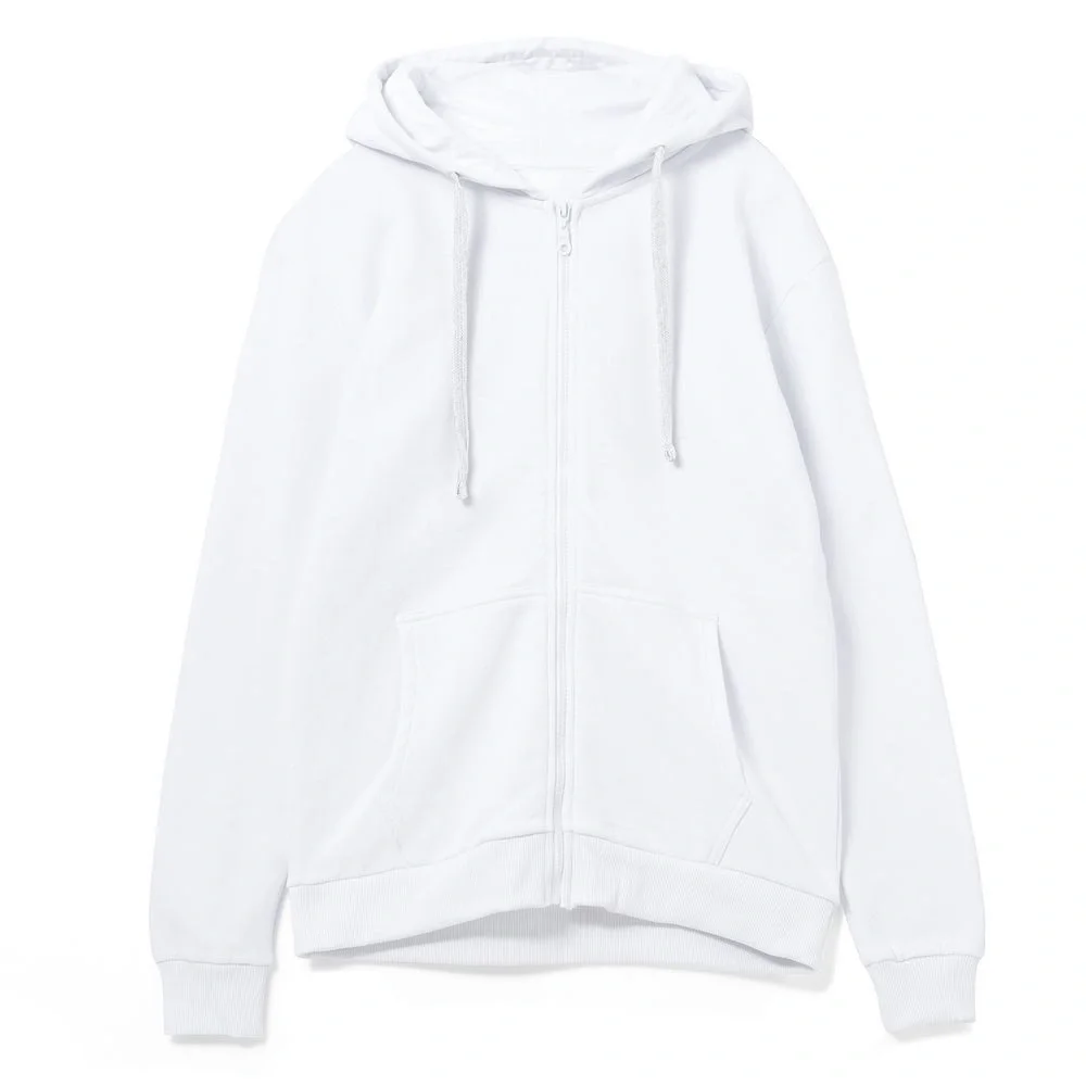 Толстовка на молнии с капюшоном Siverga 2.0, белая - фото 1