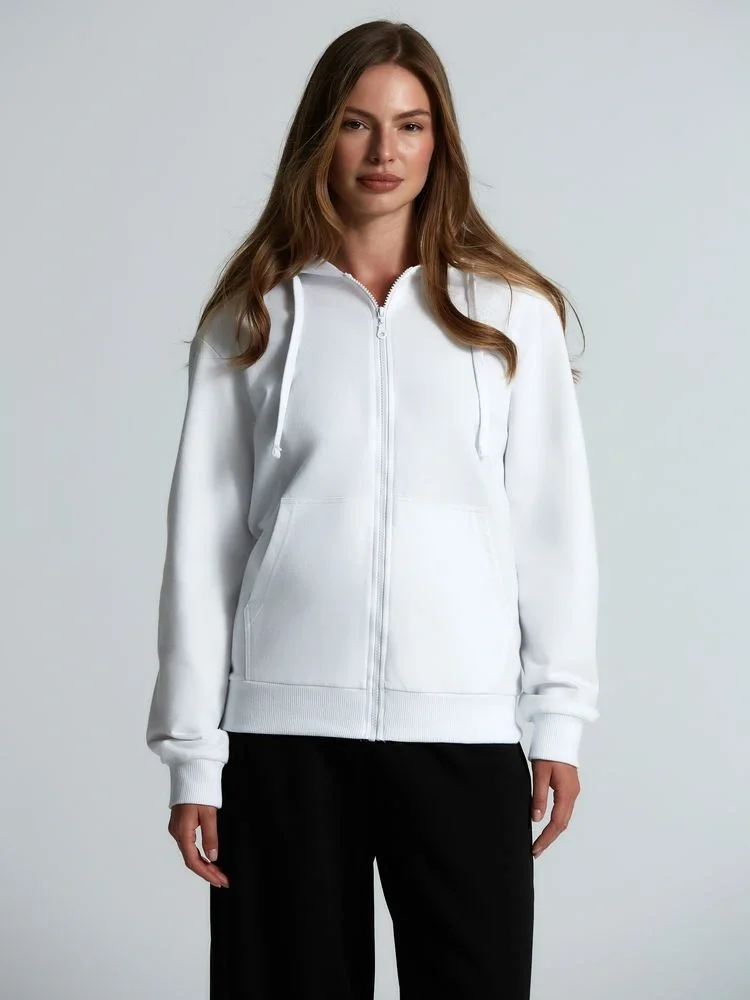 Толстовка на молнии с капюшоном Siverga 2.0, белая - фото 15