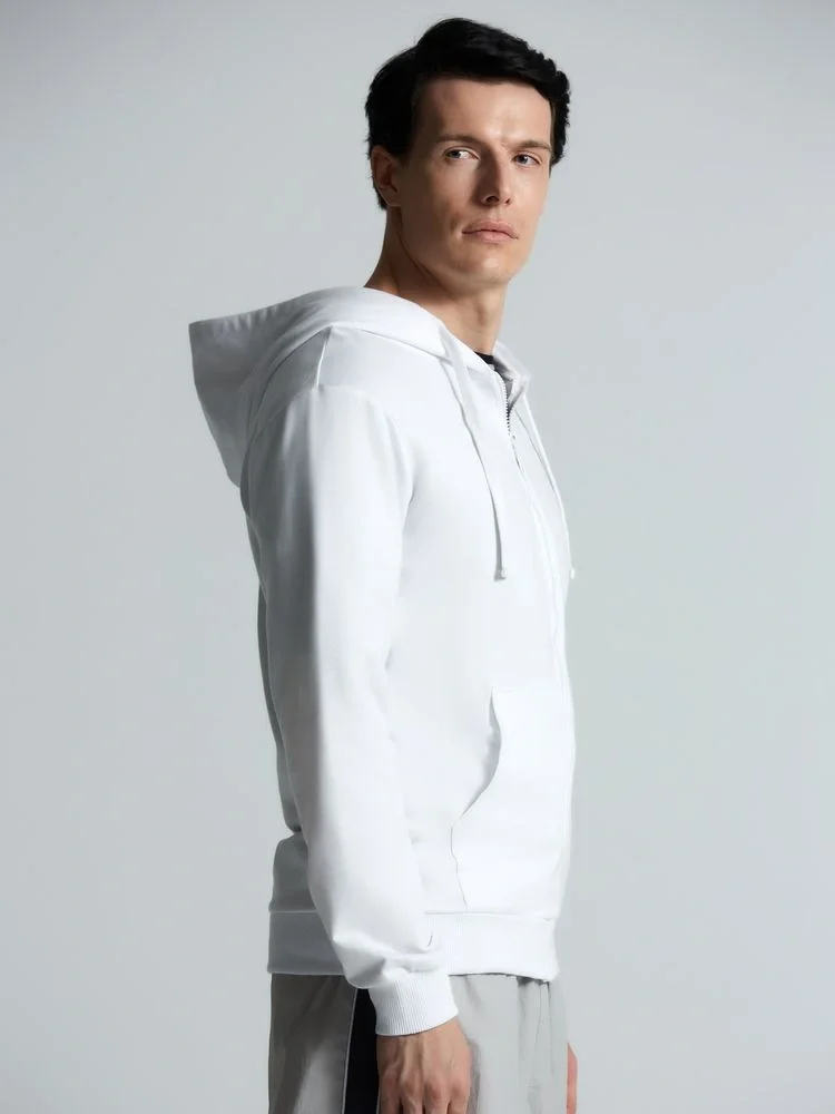 Толстовка на молнии с капюшоном Siverga 2.0, белая - фото 9