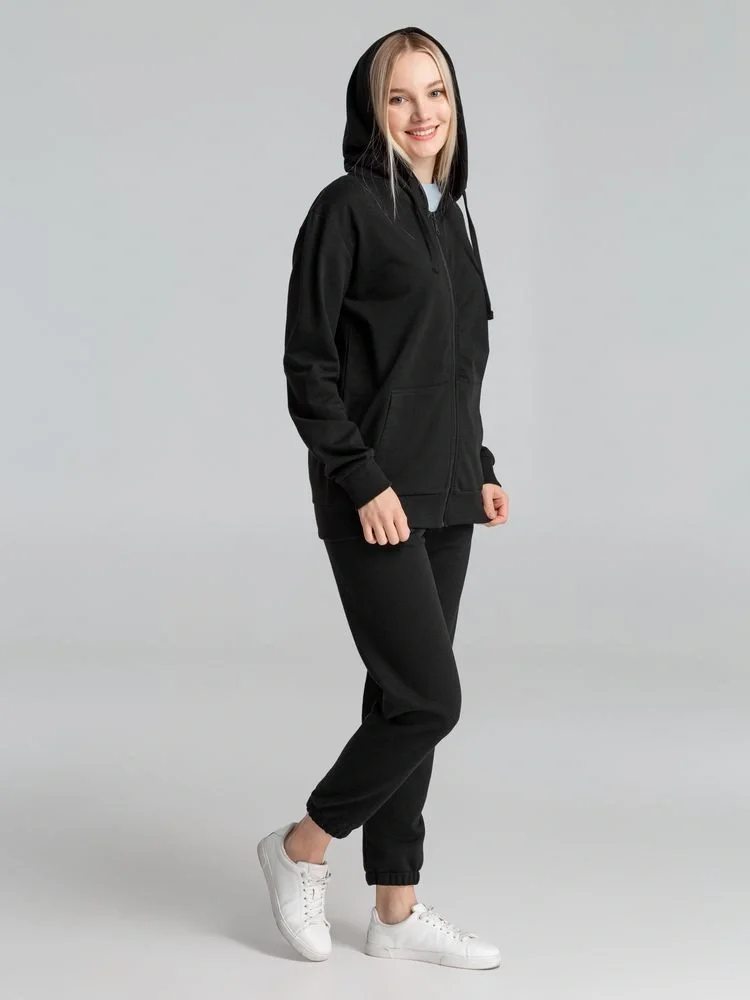 Толстовка на молнии с капюшоном Siverga 2.0, черная - фото 12