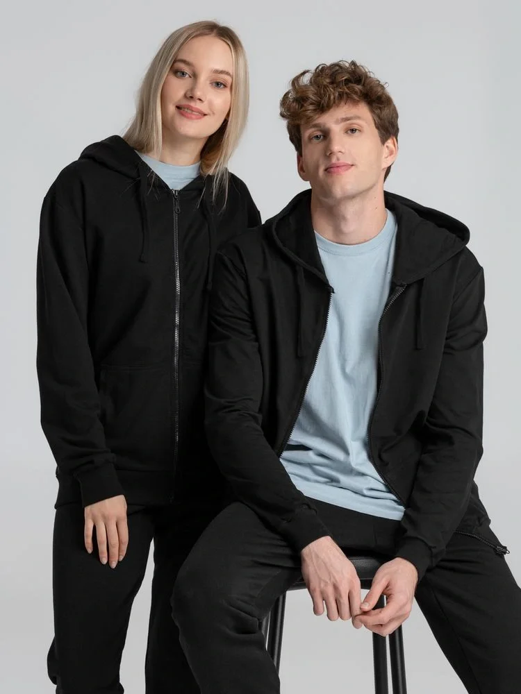 Толстовка на молнии с капюшоном Siverga 2.0, черная - фото 13