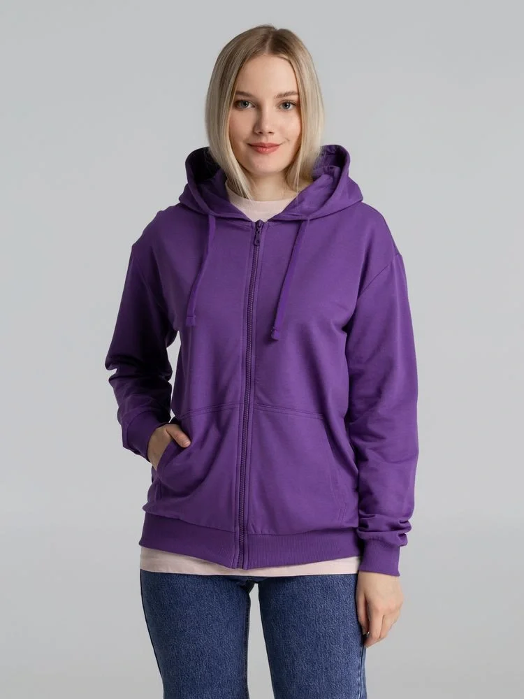 Толстовка на молнии с капюшоном Siverga 2.0, фиолетовая - фото 13