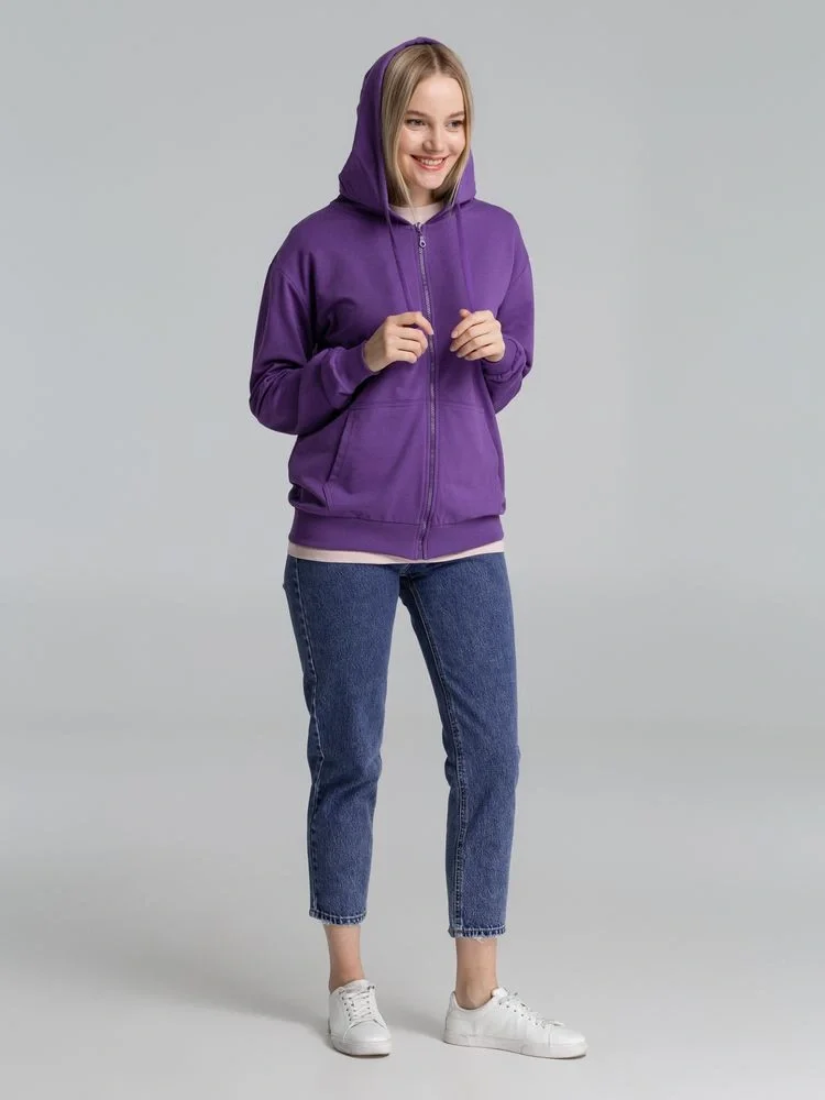 Толстовка на молнии с капюшоном Siverga 2.0, фиолетовая - фото 15