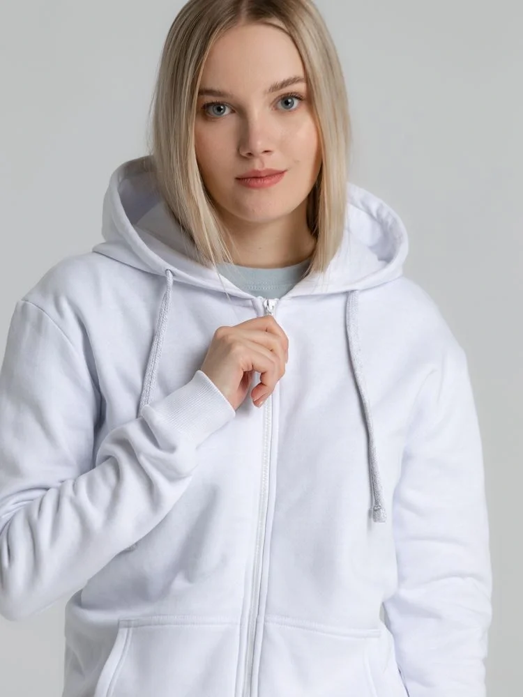 Толстовка на молнии с капюшоном Siverga Heavy 2.0, белая - фото 13