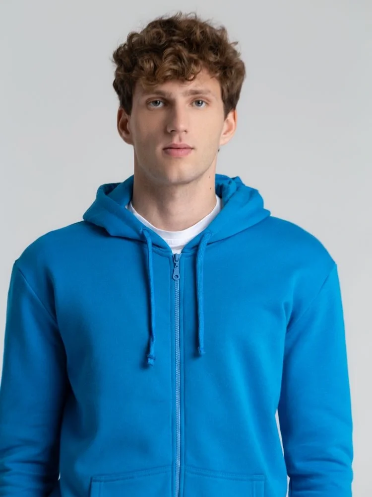 Толстовка на молнии с капюшоном Siverga Heavy 2.0, бирюзовая - фото 10