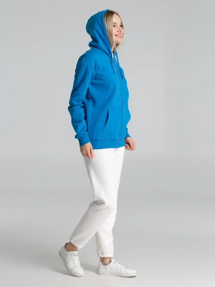 Толстовка на молнии с капюшоном Siverga Heavy 2.0, бирюзовая - фото 13