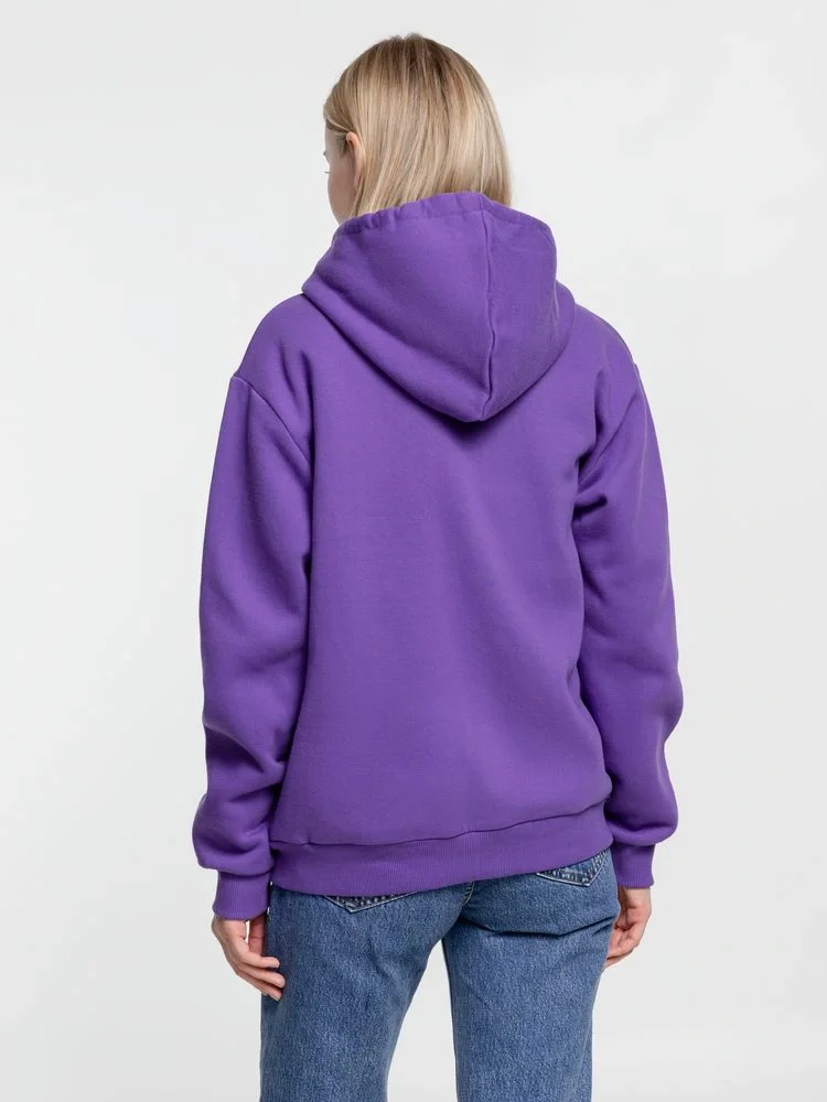 Толстовка на молнии с капюшоном Siverga Heavy 2.0, фиолетовая - фото 10
