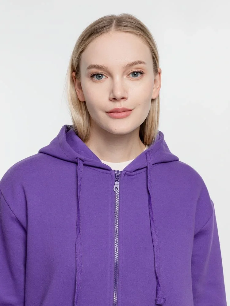 Толстовка на молнии с капюшоном Siverga Heavy 2.0, фиолетовая - фото 11