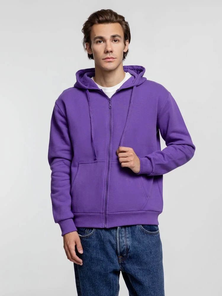 Толстовка на молнии с капюшоном Siverga Heavy 2.0, фиолетовая - фото 12