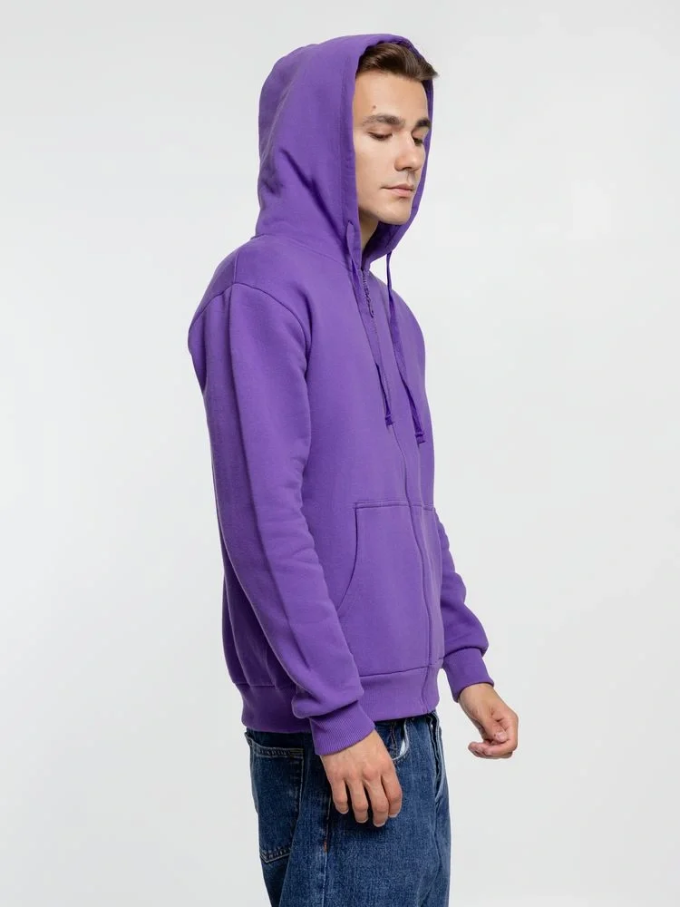 Толстовка на молнии с капюшоном Siverga Heavy 2.0, фиолетовая - фото 13