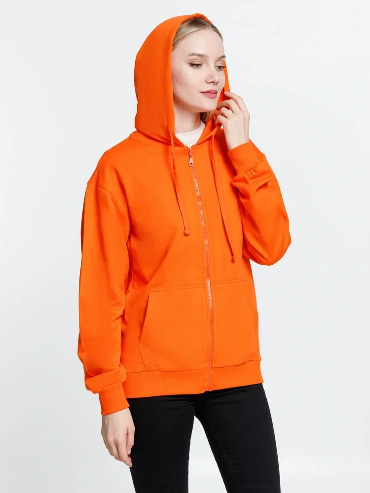Толстовка на молнии с капюшоном Siverga 2.0, оранжевая - фото 11