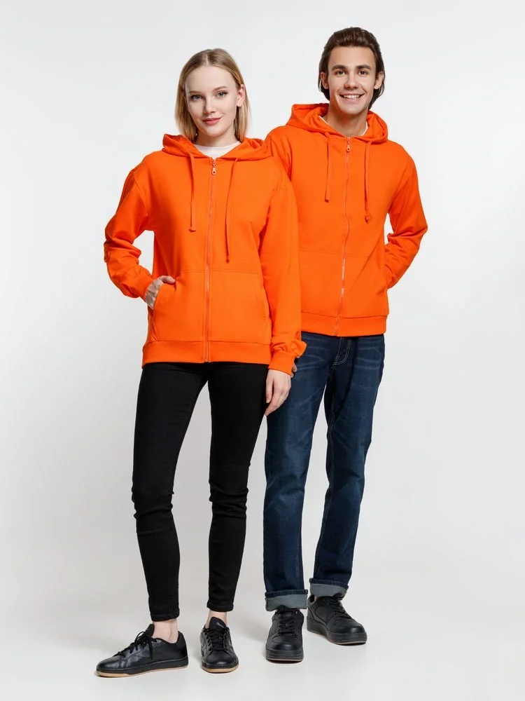 Толстовка на молнии с капюшоном Siverga 2.0, оранжевая - фото 13