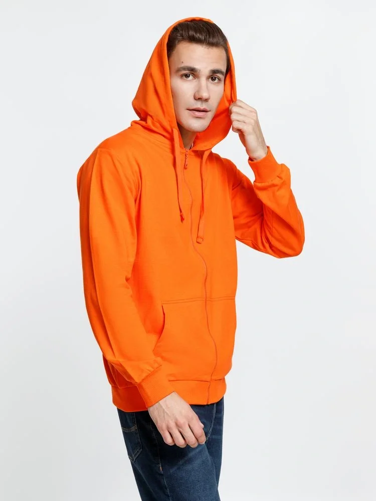 Толстовка на молнии с капюшоном Siverga 2.0, оранжевая - фото 9