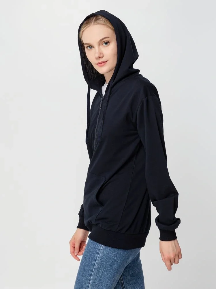 Толстовка на молнии с капюшоном Siverga 2.0, темно-синяя - фото 14