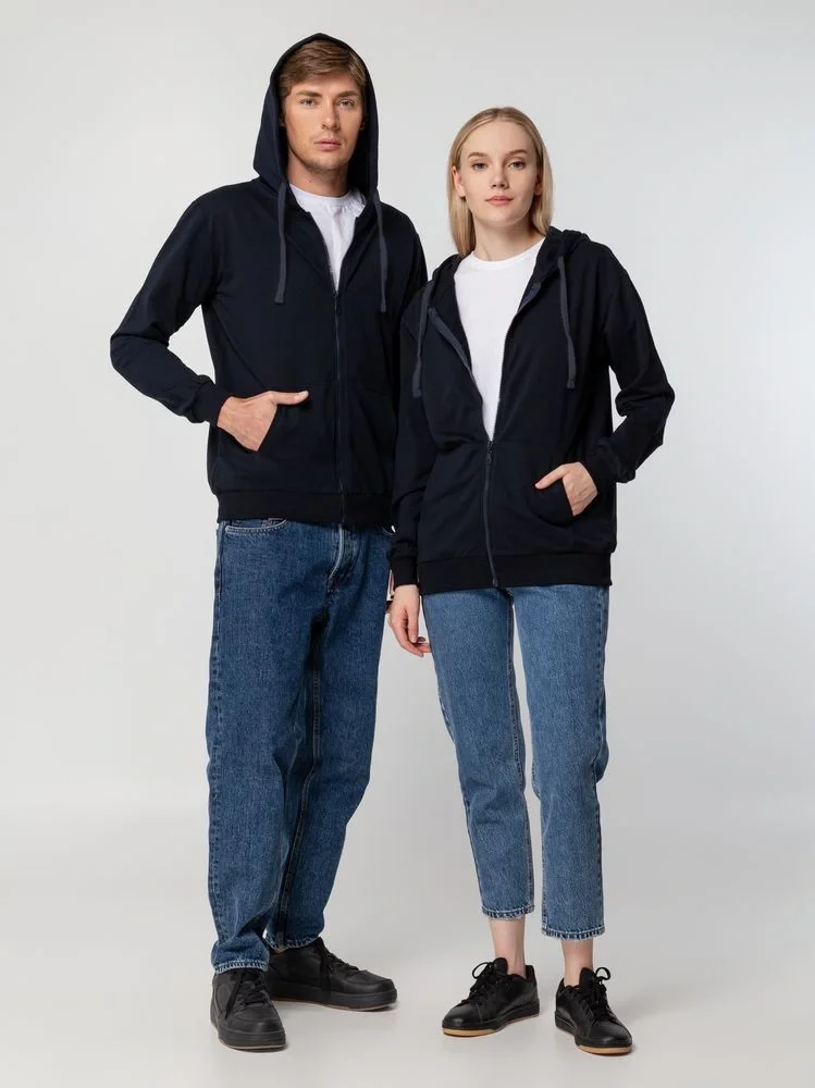 Толстовка на молнии с капюшоном Siverga 2.0, темно-синяя - фото 15