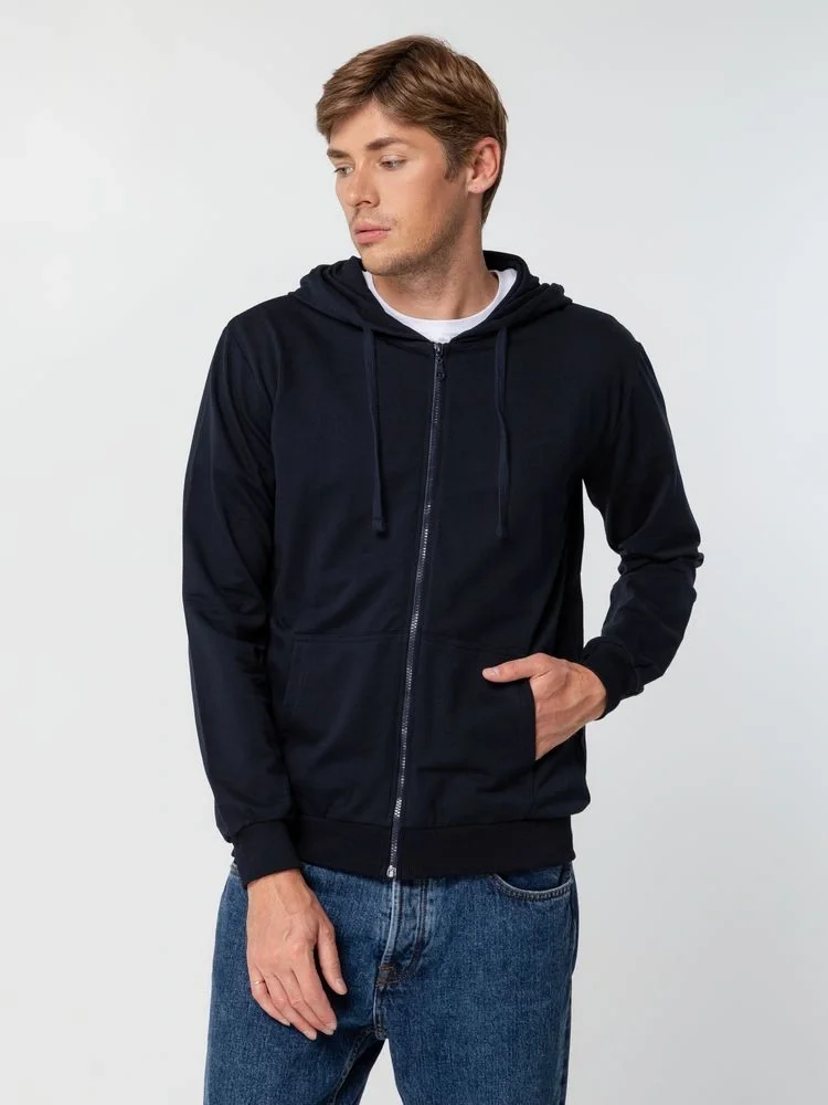 Толстовка на молнии с капюшоном Siverga 2.0, темно-синяя - фото 9