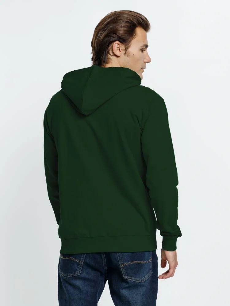 Толстовка на молнии с капюшоном Siverga 2.0, темно-зеленая - фото 10