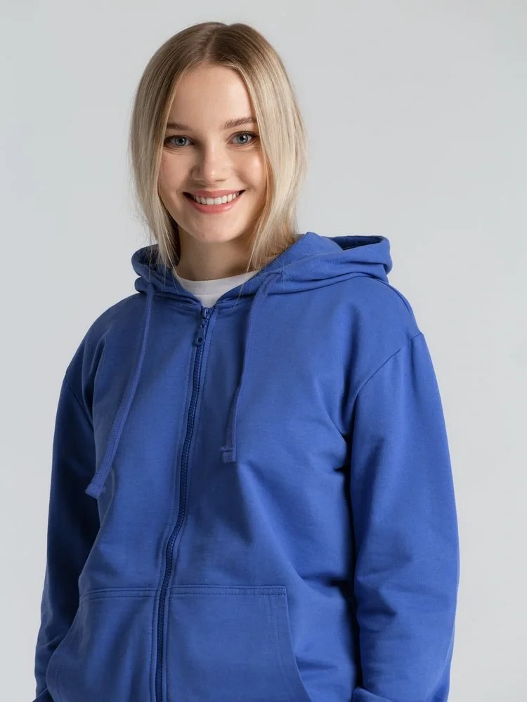 Толстовка на молнии с капюшоном Siverga 2.0, ярко-синяя - фото 13