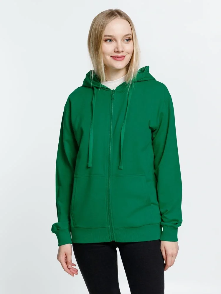 Толстовка на молнии с капюшоном Siverga 2.0, зеленая - фото 11