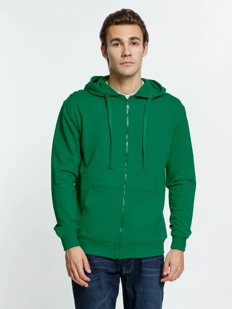 Толстовка на молнии с капюшоном Siverga 2.0, зеленая - фото 8