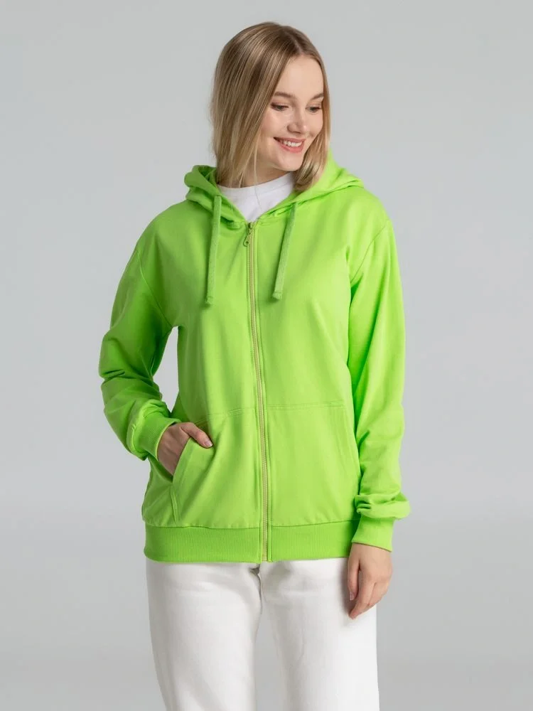 Толстовка на молнии с капюшоном Siverga 2.0, зеленое яблоко - фото 12