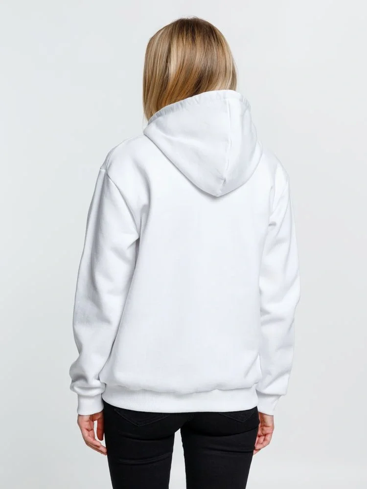Толстовка на молнии с капюшоном Siverga Heavy, белая (белоснежная) - фото 8