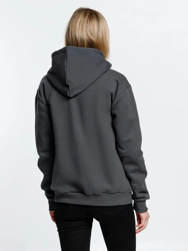 Толстовка на молнии с капюшоном Siverga Heavy, темно-серая (графит) - фото 9