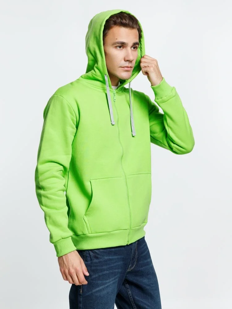 Толстовка на молнии с капюшоном Siverga Heavy, зеленое яблоко - фото 10