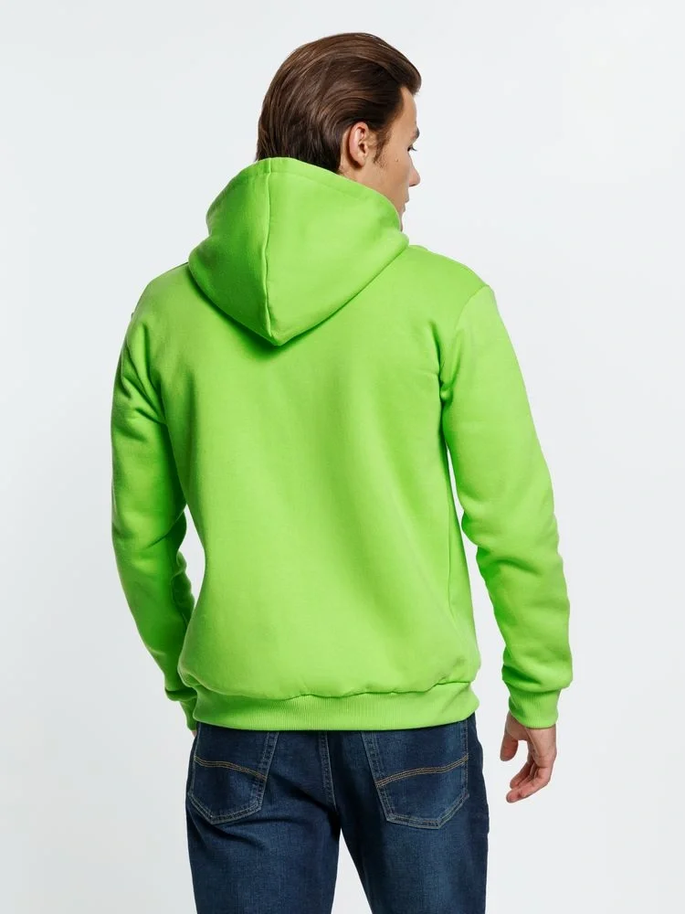 Толстовка на молнии с капюшоном Siverga Heavy, зеленое яблоко - фото 9