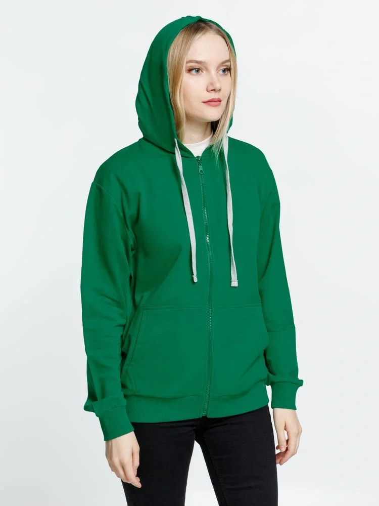 Толстовка на молнии с капюшоном Siverga, зеленая - фото 6