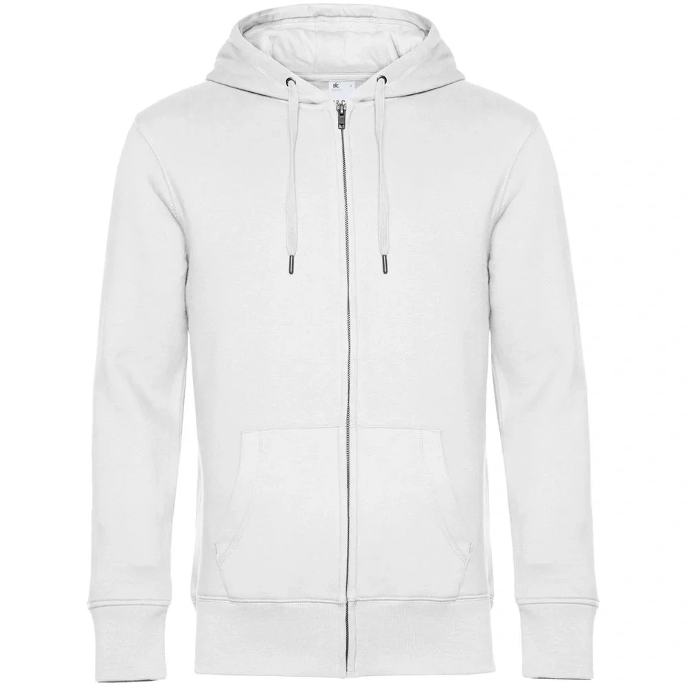 Толстовка на молнии с капюшоном унисекс King, белая - фото 2