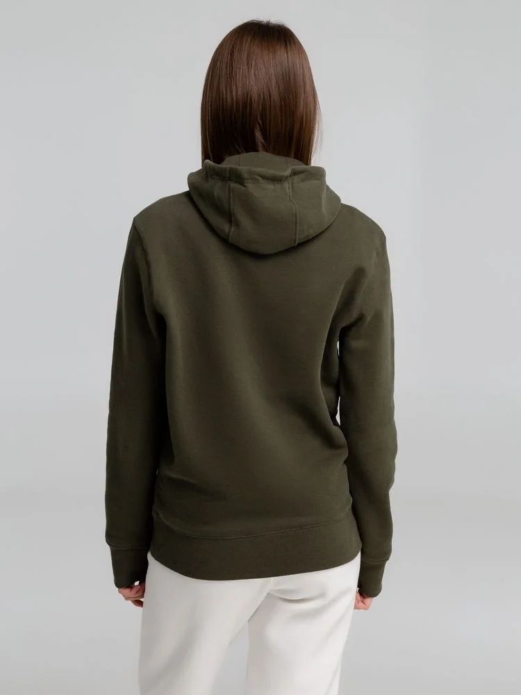 Толстовка на молнии с капюшоном унисекс King, хаки - фото 13