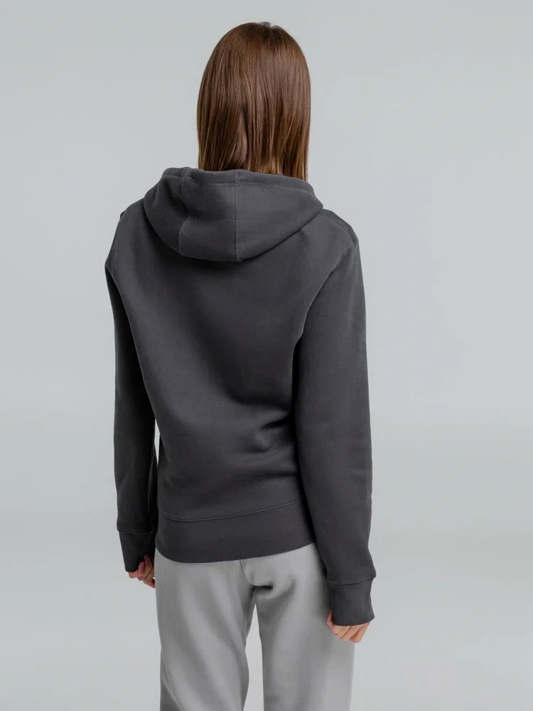 Толстовка на молнии с капюшоном унисекс King, темно-серая - фото 13