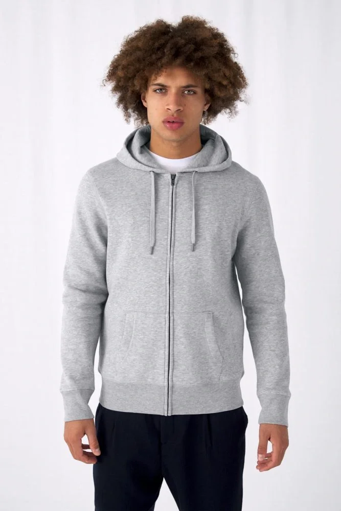Толстовка на молнии с капюшоном унисекс King, темно-серая - фото 5