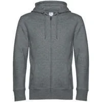 Толстовка на молнии с капюшоном унисекс King, темно-серый меланж - фото 1
