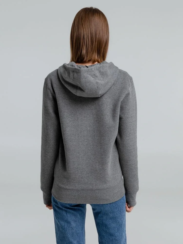 Толстовка на молнии с капюшоном унисекс King, темно-серый меланж - фото 17