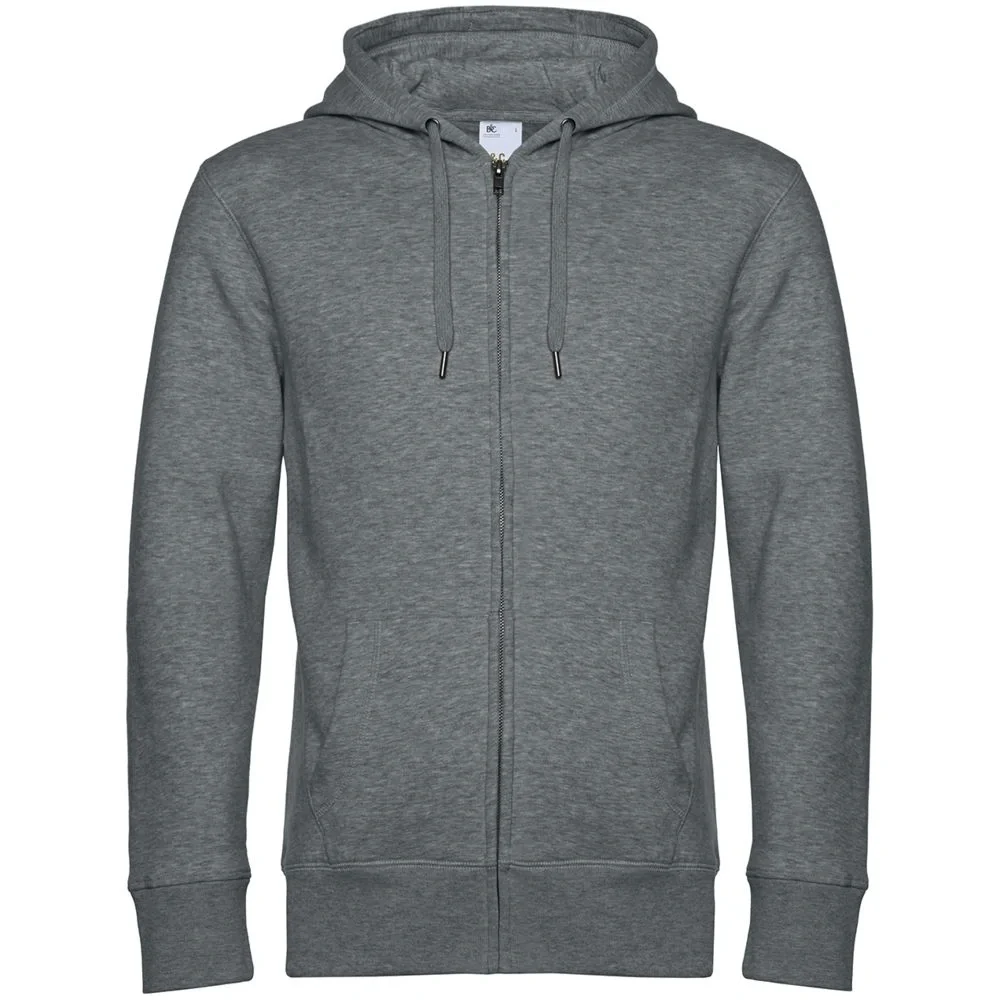 Толстовка на молнии с капюшоном унисекс King, темно-серый меланж - фото 2