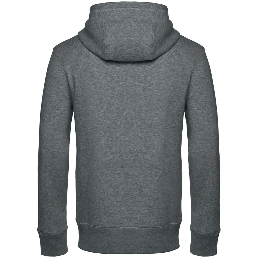Толстовка на молнии с капюшоном унисекс King, темно-серый меланж - фото 3