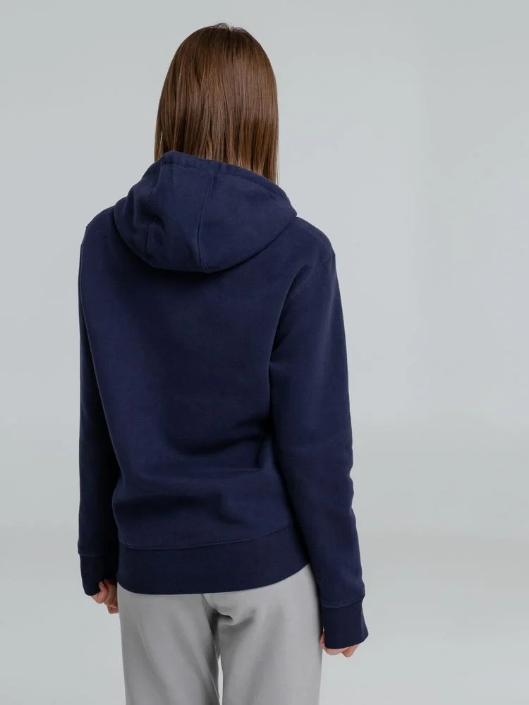 Толстовка на молнии с капюшоном унисекс King, темно-синяя - фото 13