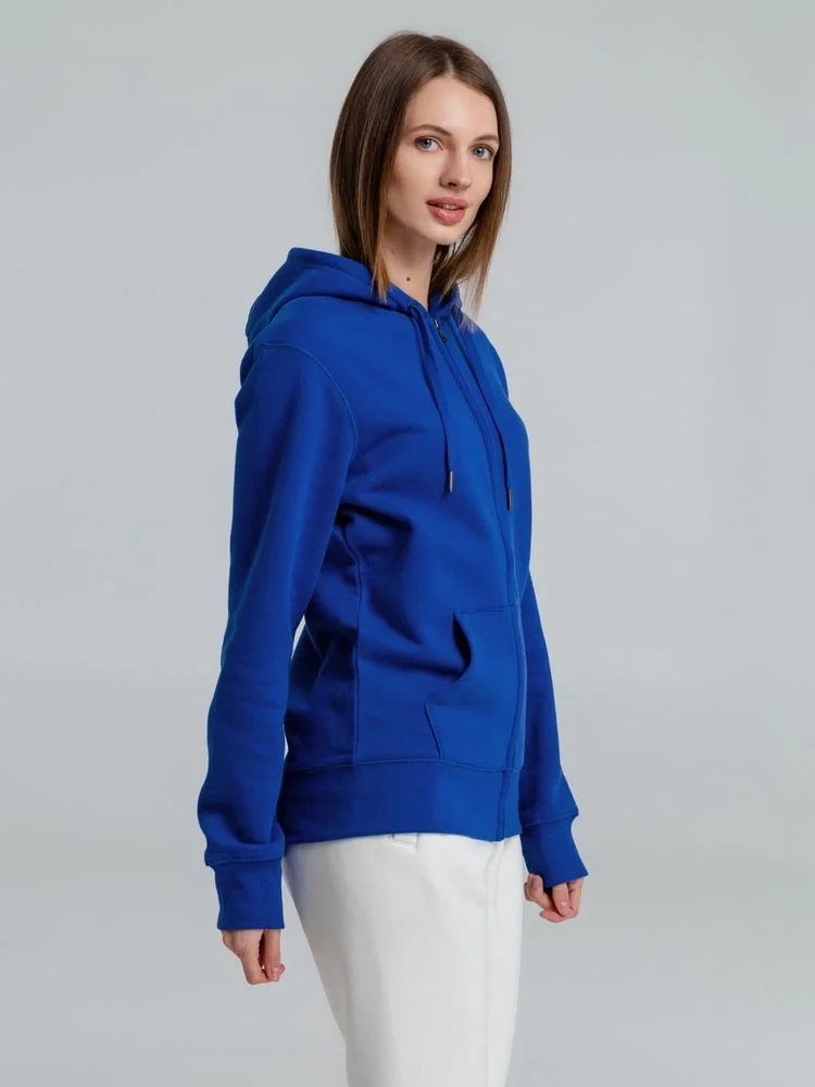 Толстовка на молнии с капюшоном унисекс King, ярко-синяя - фото 12