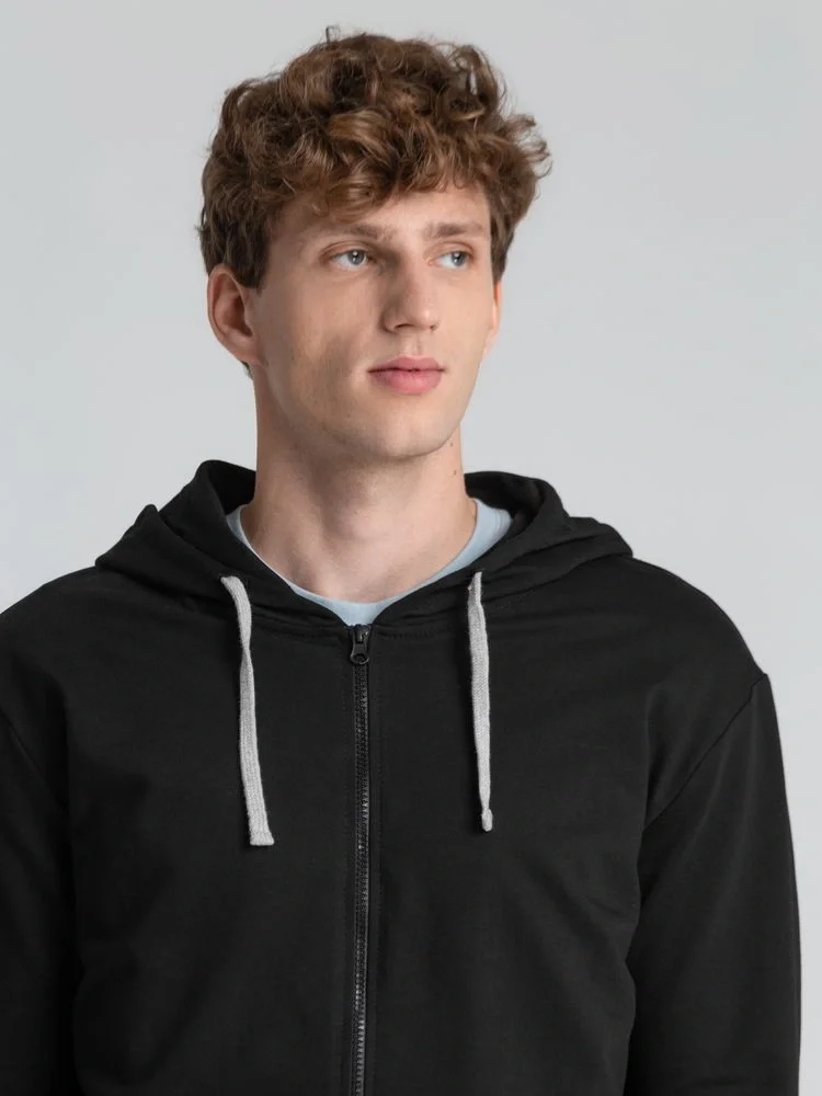 Толстовка на молнии с капюшоном Unit Siverga, черная - фото 15
