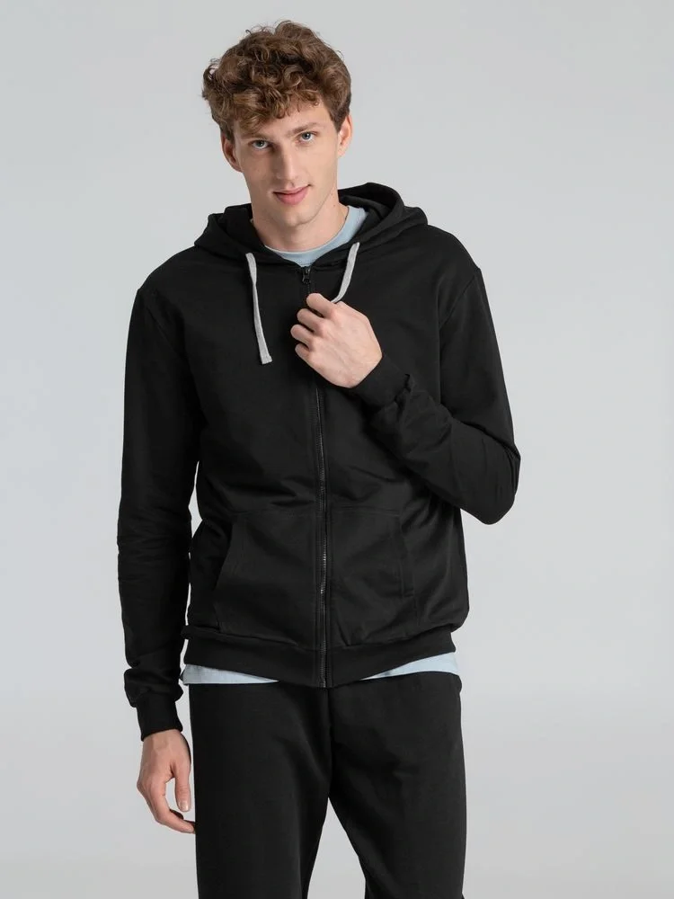 Толстовка на молнии с капюшоном Unit Siverga, черная - фото 16