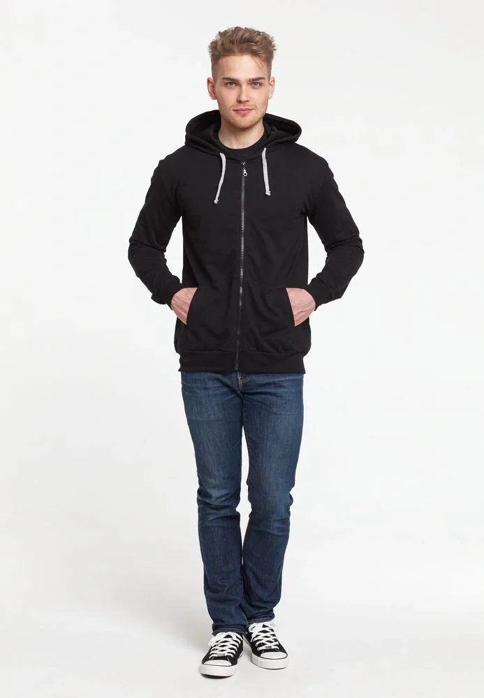 Толстовка на молнии с капюшоном Unit Siverga, черная - фото 8