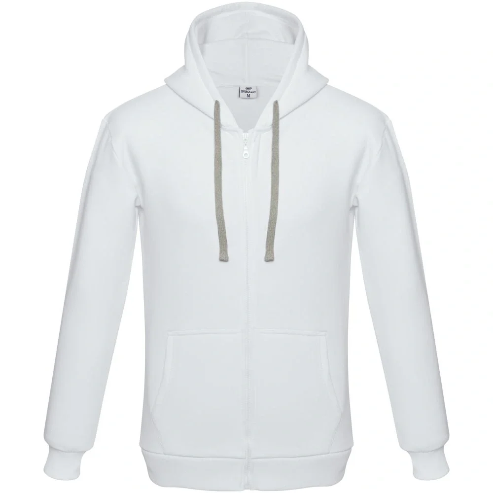 Толстовка на молнии с капюшоном Unit Siverga Heavy, белая - фото 2