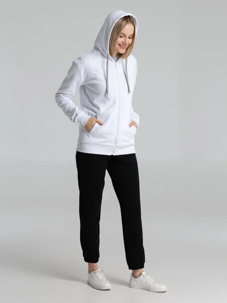 Толстовка на молнии с капюшоном Unit Siverga Heavy, белая - фото 22