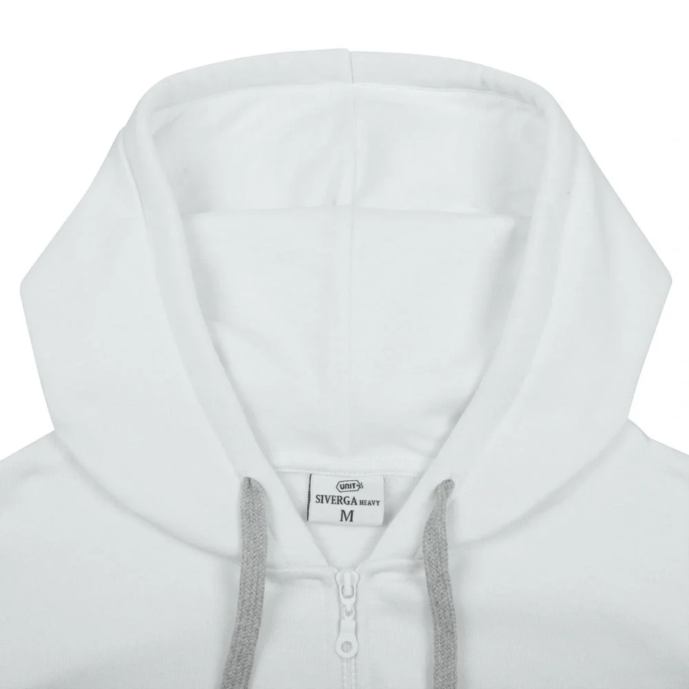 Толстовка на молнии с капюшоном Unit Siverga Heavy, белая - фото 5
