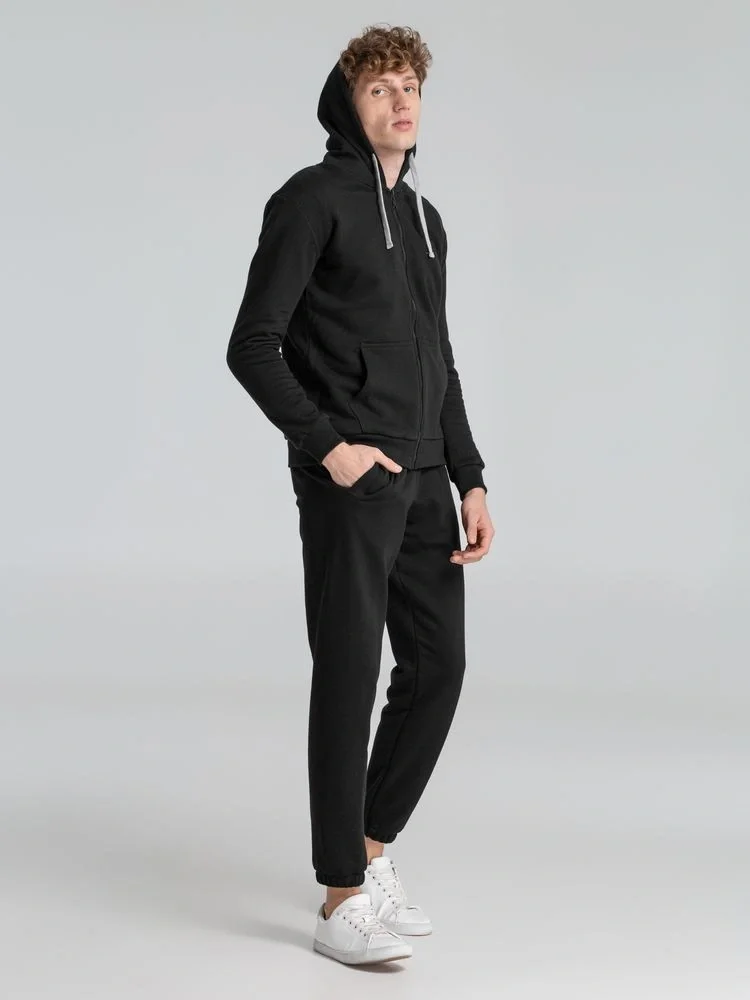 Толстовка на молнии с капюшоном Unit Siverga Heavy, черная - фото 21