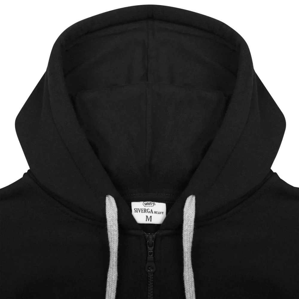 Толстовка на молнии с капюшоном Unit Siverga Heavy, черная - фото 5