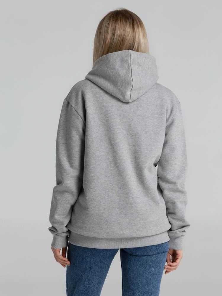 Толстовка на молнии с капюшоном Unit Siverga Heavy, серый меланж - фото 16