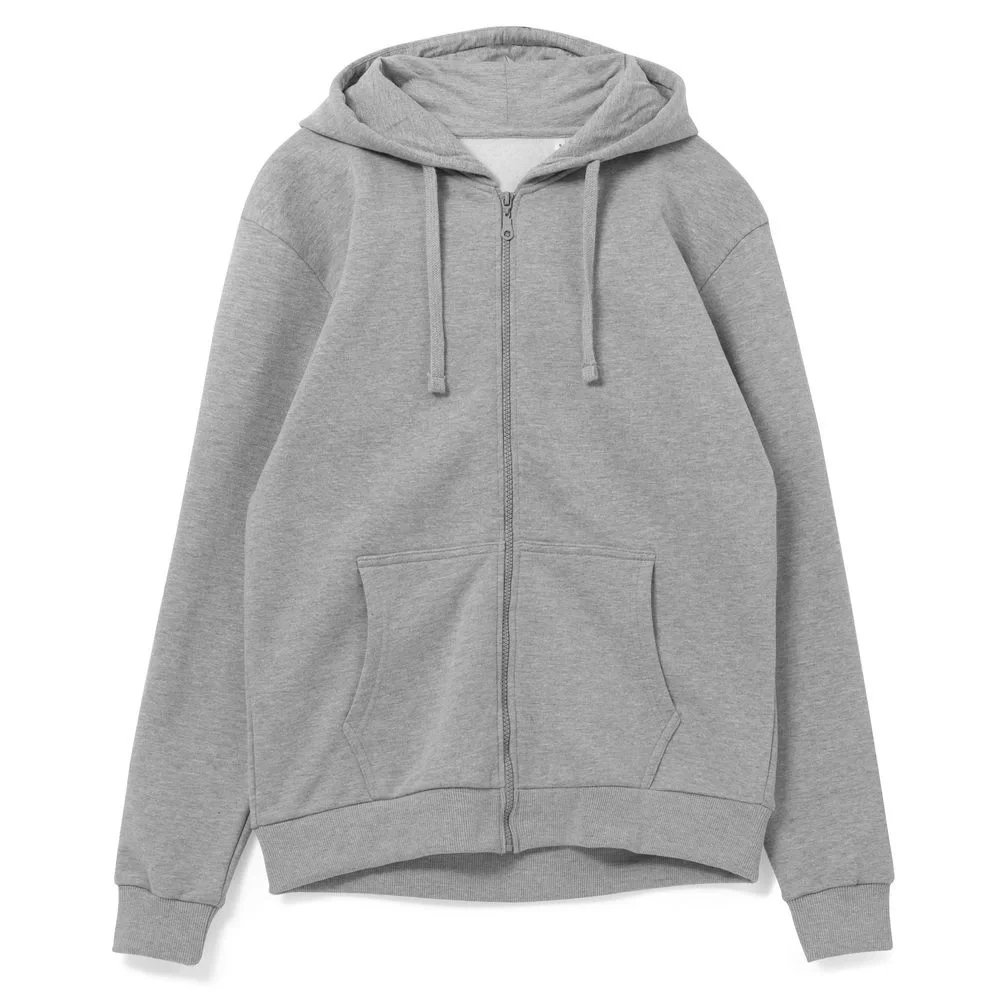 Толстовка на молнии с капюшоном Unit Siverga, серый меланж - фото 10